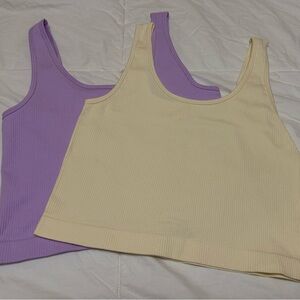 OQQ Women's 2 Piece Tank Tops Ribbed